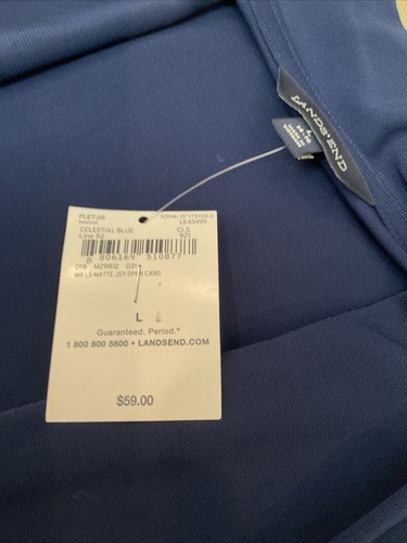 Lands End Large Womens Navy Viscose Jersey Cardigan Open Nwt - Picture 7 of 7