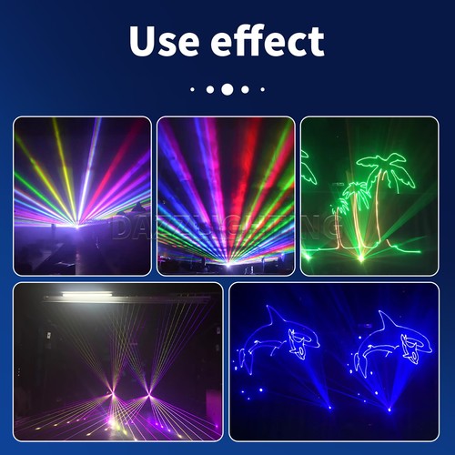10W RGB Animation Laser LOGO Projector Full Color ILDA Wedding Party Show Event - Picture 8 of 8