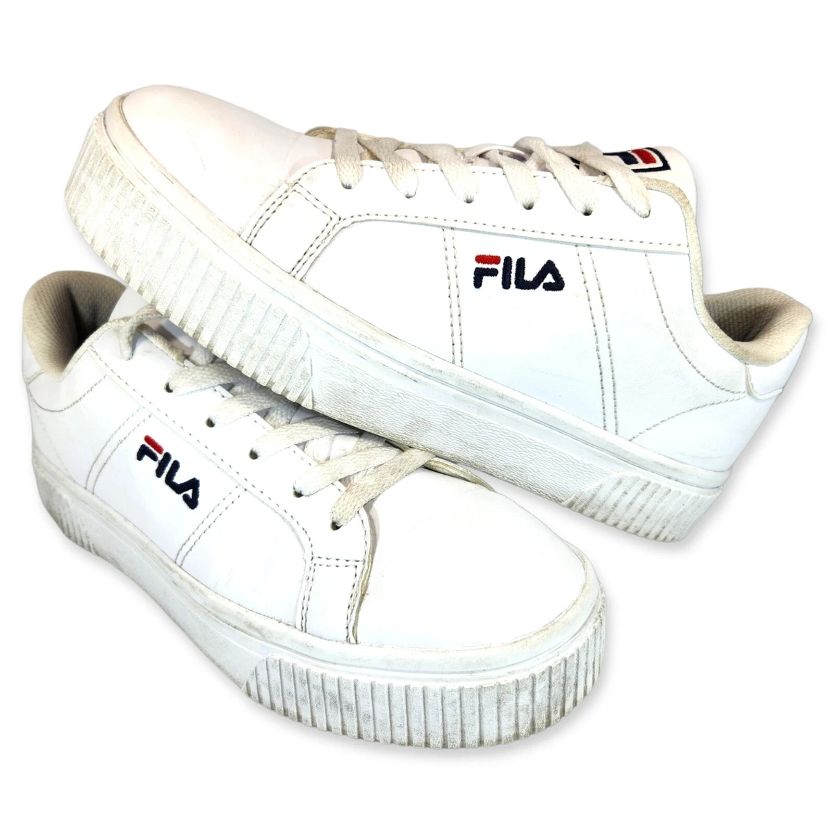 Fila Women s Panache 19 Faux Leather 8.5 Low Top Court Platform