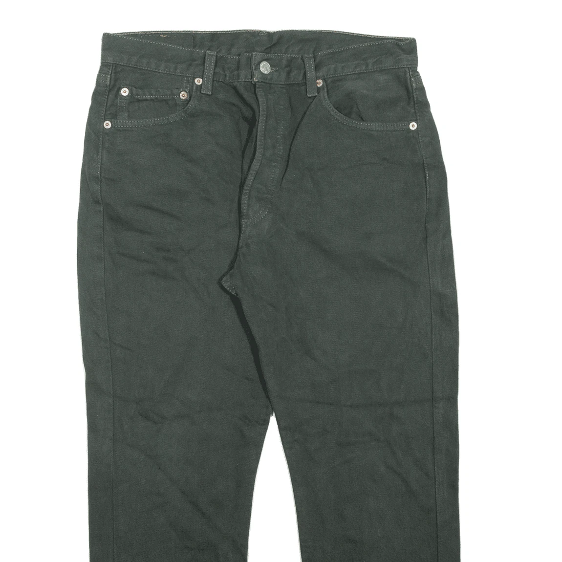 Vintage LEVI S 501 MADE IN USA Jeans Green 90s Denim Straight Mens