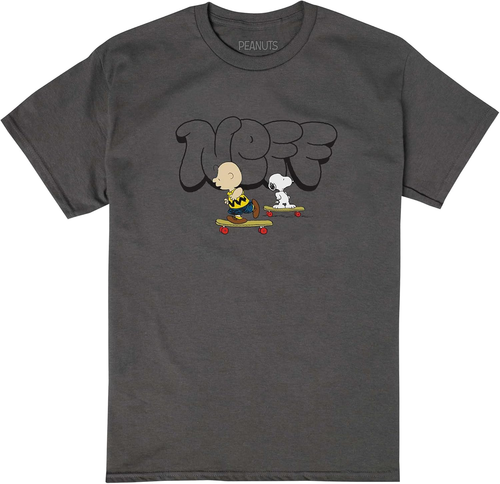 Peanuts Men'S Charlie Brown and Snoopy Skateboard Adventure Adult Graphic Short - Picture 6 of 12