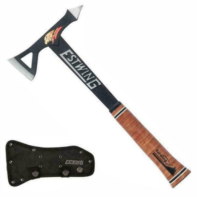 Estwing ETA 27oz Tomahawk Axe Black Nylon Vinyl Leather Grip