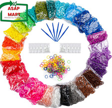 12730 Loom Rubber Bands Refill Kit in 26 Color with 500 Clips,6 Hooks, Premium