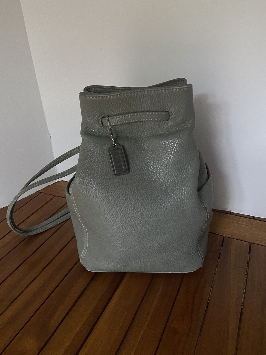 バッグ Vintage Coach Sonoma Nubuck Backpack Vintage Coach Sonoma Nubuck Green Pebbled Leather Travel