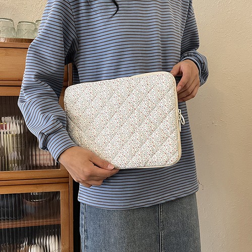 Housse pour ordinateur portable à motif floral, matelassée, sac de transport pour ordinateur portable 11-13 pouces - Photo 2/10
