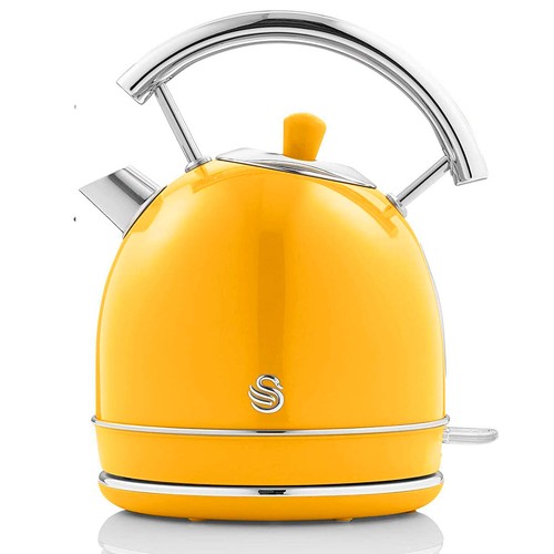 Retro Set per la Colazione, Bollitore 1,8 L, Tostapane 2 Fette, Microonde 20 L 8 - Foto 6 di 12