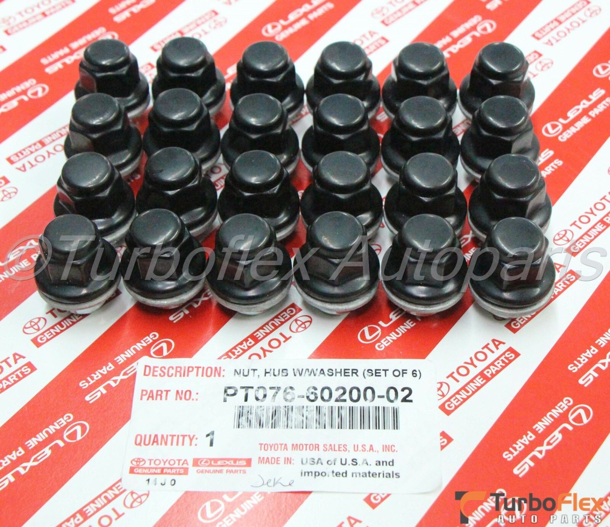 Toyota Tacoma FJ Cruiser 4Runner Black PVD Lug Nuts Set of 24