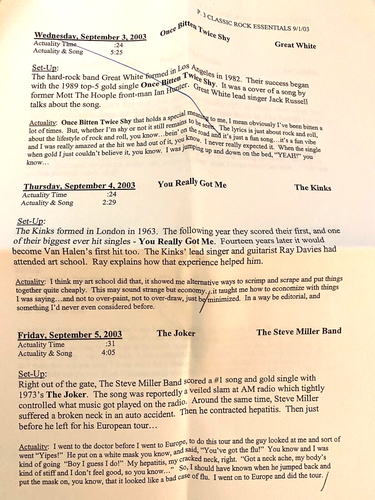 9/1/03 CLASSIC ROCK HITS/INTERVIEWS: STEVEN VAN ZANDT, JACK RUSSELL, JOHN LENNON - Picture 3 of 4