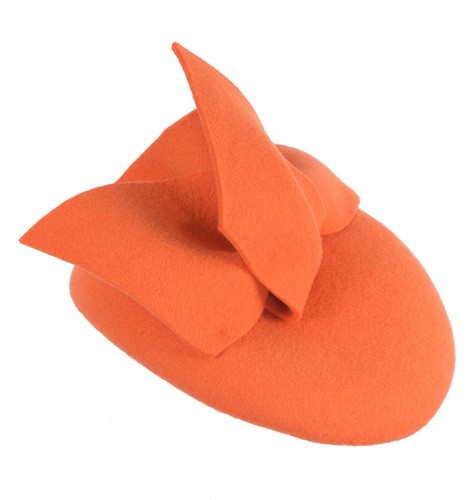 Pastillero Fieltro Naranja Invierno Carreras Fascinador por Max Alexander 100% Vendedor AU - Imagen 2 de 7