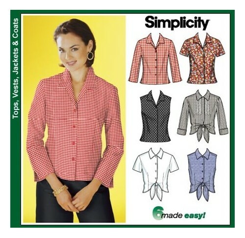 2002 Misses Blouse Top Sewing Pattern U-Pick Size 6-20 Simplicity 7086 OOP - Picture 1 of 3