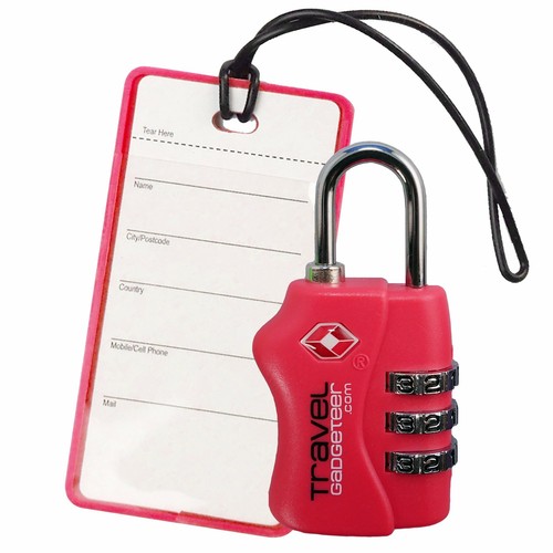 (2 Sets) TSA Gepäckschloss + passendes Etikett | leuchtende Farben Gepäck leicht identifizieren - Bild 24 von 46