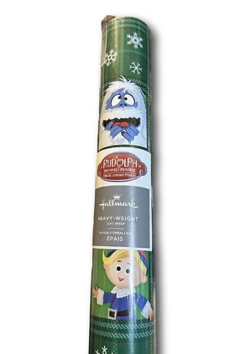 Hallmark Wrapping Paper Christmas Rudolph The Red Nosed Reindeer Green 35 Sq Ft. - Picture 2 of 3