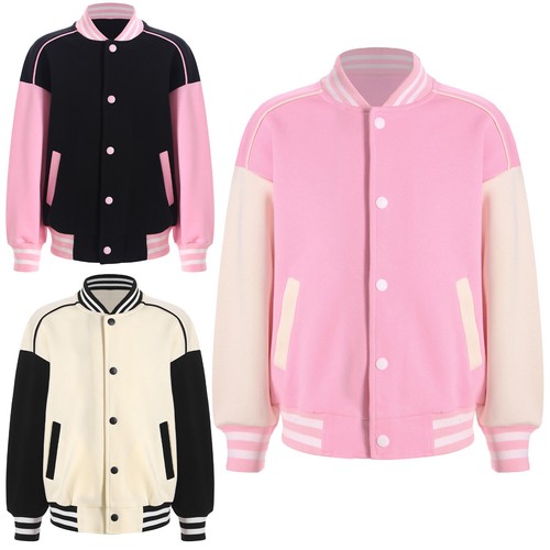 Kids Girls Jacket School Outerwear Cardigan Coat Sports Fashion Sweatshirt Fit - Picture 3 of 44