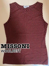 Missoni Women L Wool Sleeveless Tops Basic Vest Luxury Elegant Unique design LTD