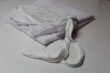 (NEW) Women’s Chiffon White Rectangle Scarf +Attached Under-scarf 🇺🇸 SHIPPING