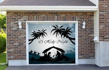Christmas Nativity Scene O Holy Night Garage Door Cover Banner Billboard 7' x 8'