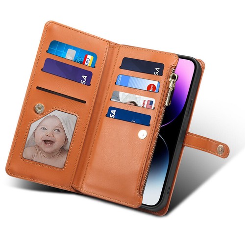 Flip Leaf Card Wallet Phone Case For iPhone 11 12 13 14 Pro Max XR XS 7 8 SE - Picture 36 of 37