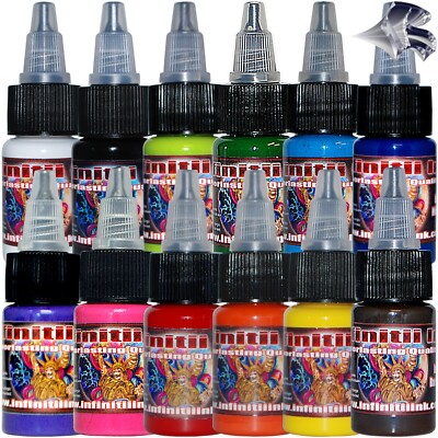 Infinitii Tattoo Ink 1/2oz 12 Color Set #2 | eBay