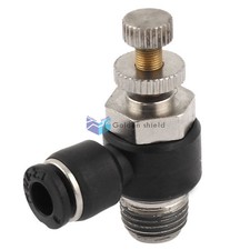 1/4PT  Male Thread 6mm Tube Pneumatic Speed Controller Push In ConnectFitting✦Kd