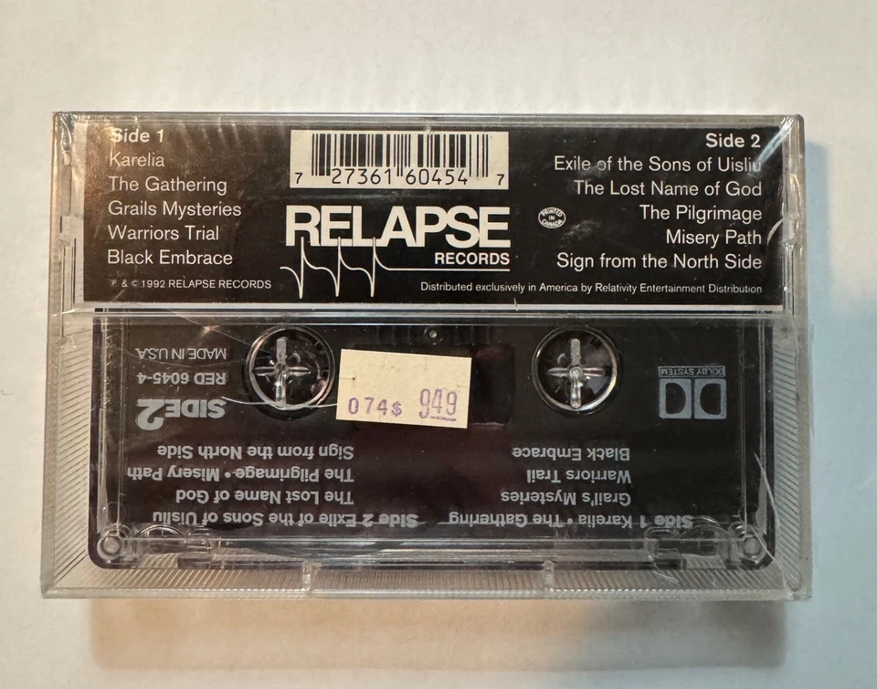 Amorphis The Karelian Isthmus Death Metal Cassette 1992 Relapse Records SEALED - Image 2 of 4