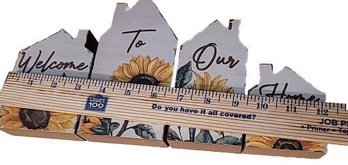 SUNFLOWER DESIGN "WELCOME TO OUR HOME" HOME DECOR SIGN - Picture 5 of 7