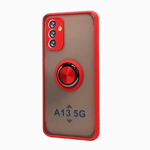 TPU Case w/Magnetic Ring Matte Clear Back Soft Shockproof for Samsung A13 5G - Picture 7 of 9