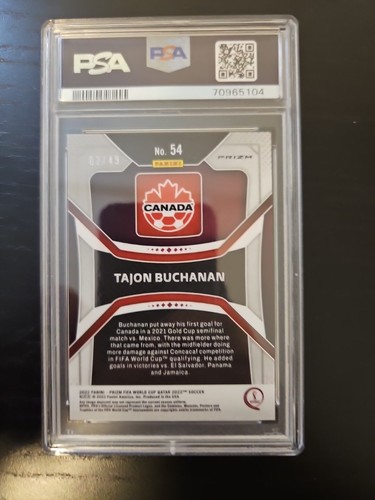 2022 Prizm Tajon Buchanan RC Purple Mojo /49  Psa 10 Canada - Picture 2 of 2