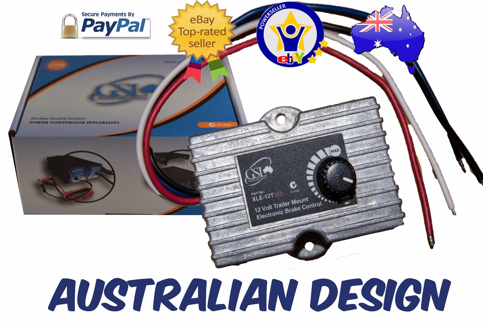 TRAILER MOUNT ELECTRIC BRAKE CONTROLLER GSL XLE12T CARAVAN BOAT