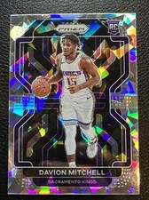 DAVION MITCHELL 2021-22 Panini Prizm Basketball Silver Cracked Ice RC No. 312