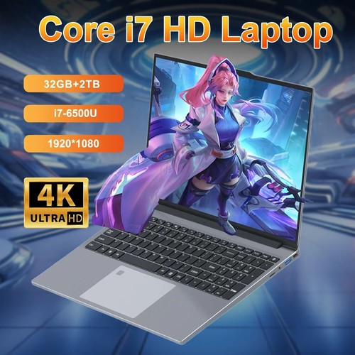 Gaming Office Laptop Intel Core I7-6500U 32GB Ram 2TB SSD Windows 11 Notebook