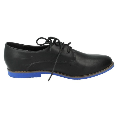 Mujer Spot On Gris Estampado Leopardo Planos con Cordones Zapato F8R887 - Imagen 19 de 20