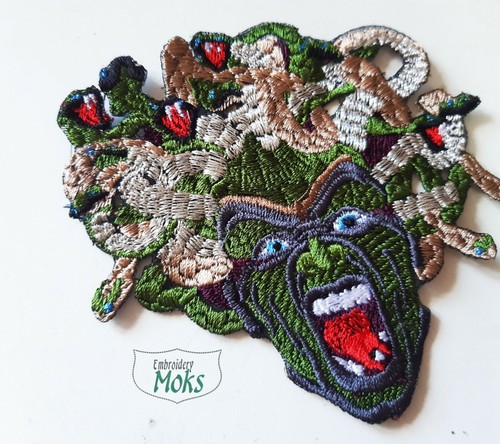 Gorgon Horror Head Handmade Embroidered Patch - Picture 2 of 10