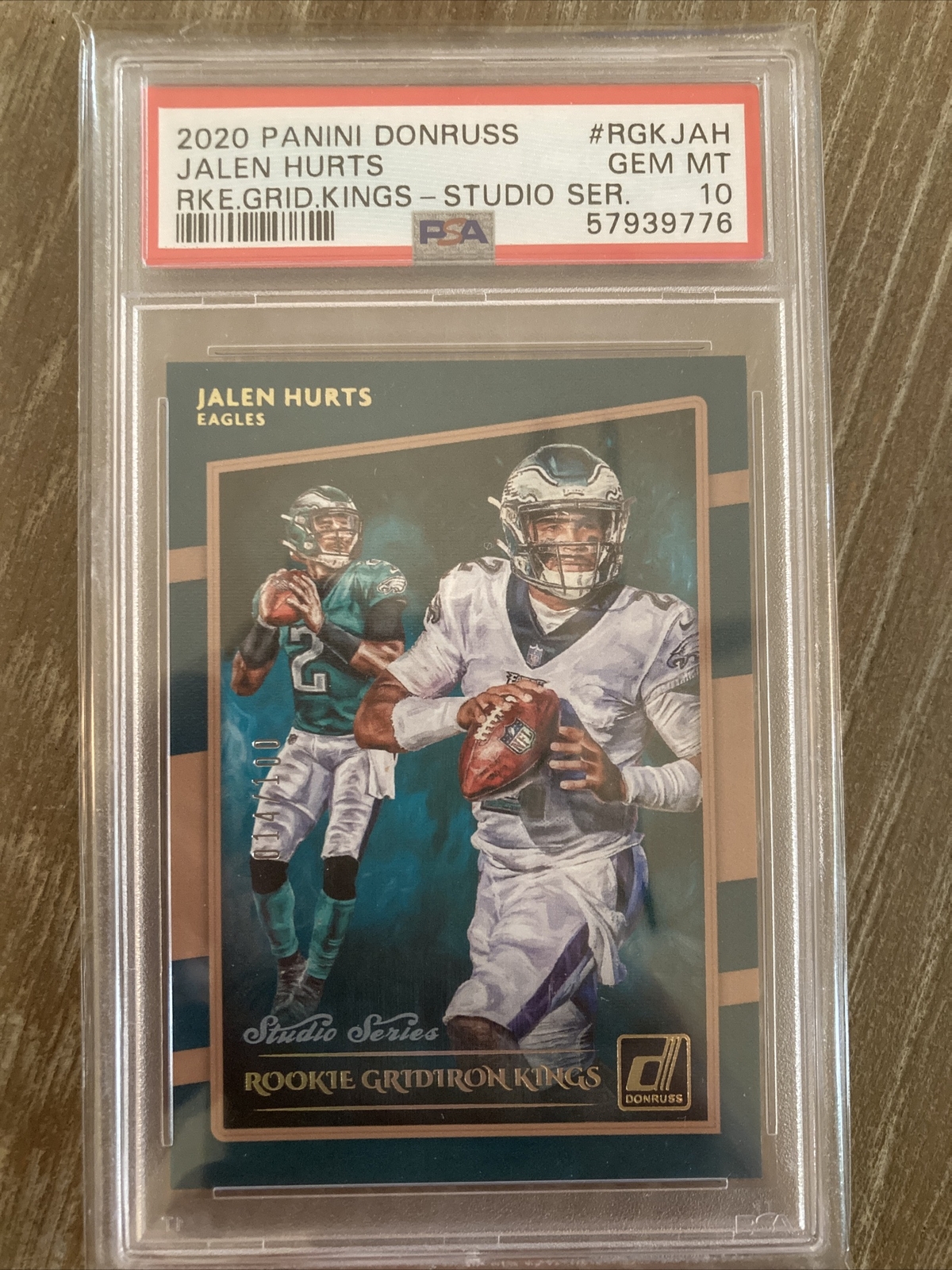 Jalen Hurts Panini Donruss Gridiron Kings #RGKJAH Studio Series-Rookie