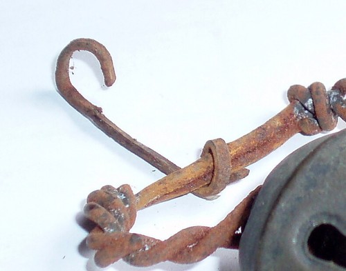 1800'S ?? PRIMITIVE ANTIQUE FOLK ART COW DOG CAT SHEEP DOOR BELL RUSTIC COUNTRY - Picture 11 of 18