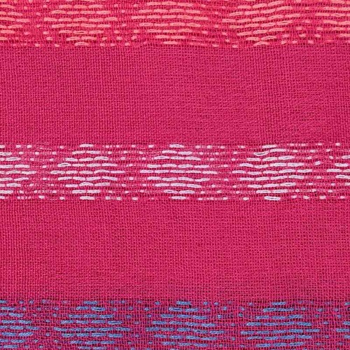 Woven Infinity Loop Scarf 70x27 Pink Multicolor Bright Orange Trim - 第 6/10 張圖片