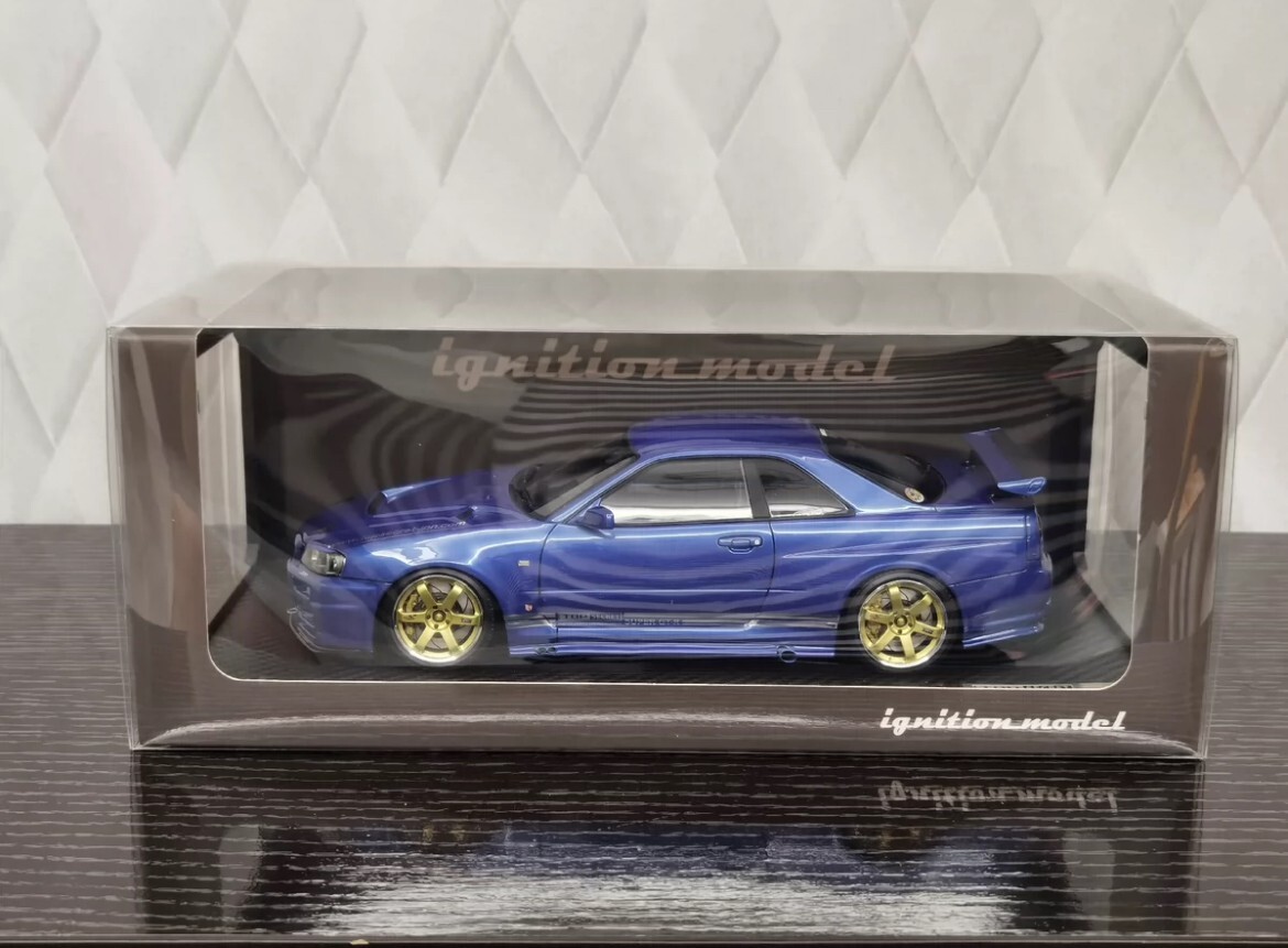 IG1472 Ignition Model 118 Nissan Top Secret Gt-r Bnr34 Blue