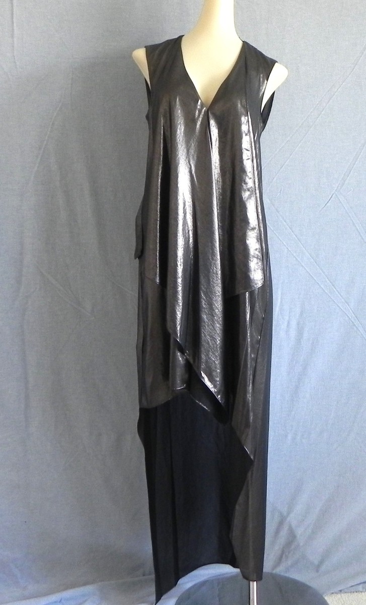 bcbgmaxazria metallic dress Strong Shoulder Gown