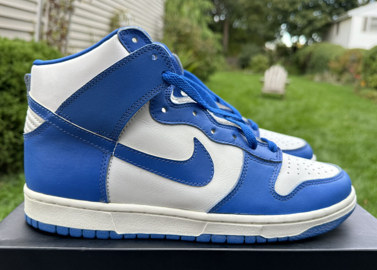1999 Nike Dunk High LE White/Blue Size 10 Kentucky 630335 1999 Nike Dunk High LE White/Blue Size 10 Kentucky 630335