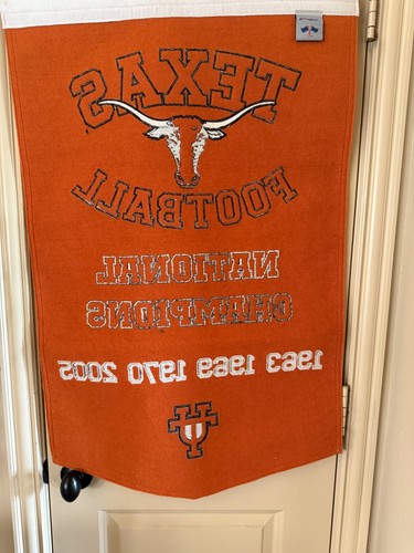 Texas Longhorns NCAA 24" x 38" Embroidered Wool National Champs Banner - Picture 3 of 3
