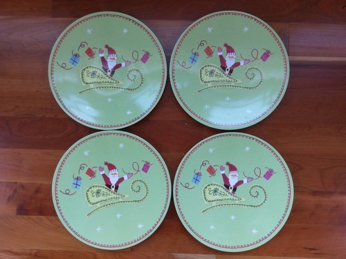 Pottery Barn Kids Christmas Holiday Melamine Plastic Plate Reindeer Santa Set 16 - Picture 5 of 12