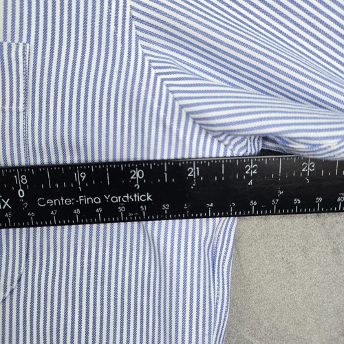 Jos A Bank 1905 Slim Fit Striped Oxford Shirt Mens 16.5 32 Blue + White Non Iron - Picture 16 of 19