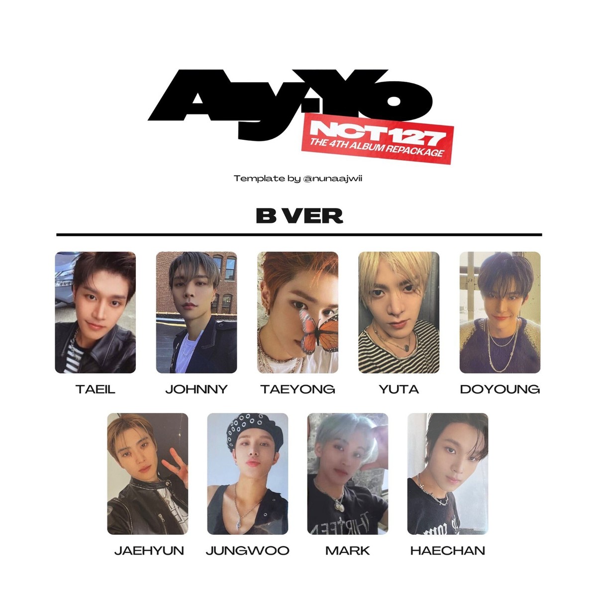 NCT 127 Ay-Yo 4th Repackage Album Official Photocard B Ver
