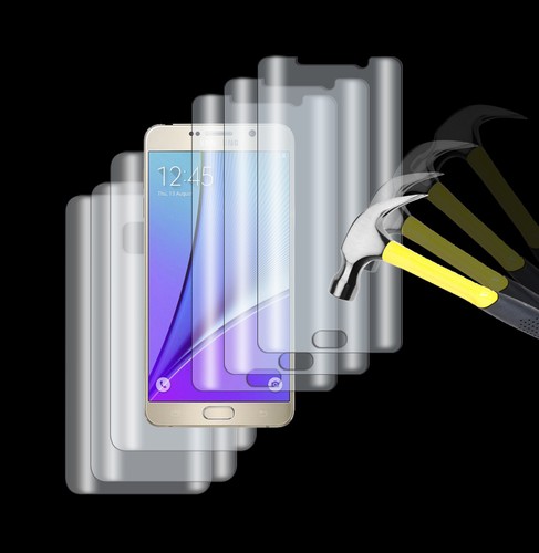6 x Panzerfolie Samsung Galaxy Note 5 3D Komplett Rand TPU Folie 3xVORN+3xHINTEN - Picture 1 of 3