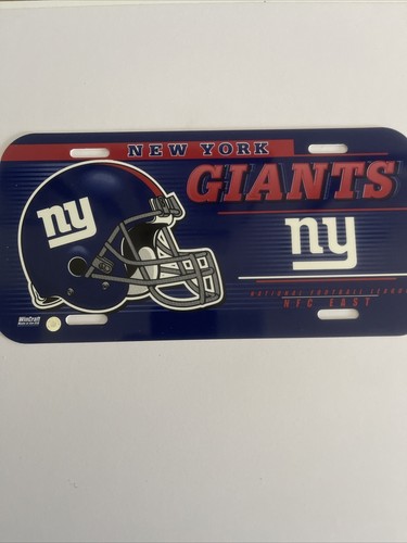 Vintage New York Giants License Plate Plastic Wincraft - Picture 1 of 2
