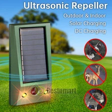 NEW Ultrasónico Solar Ahuyentador De Animales Repelente Para Perros Gatos Aves