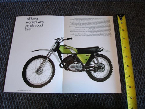 FOLLETO DE VENTAS KAWASAKI KD 125 KD125 NUEVO DE LOTE ANTIGUO FABRICANTE ORIGINAL DISTRIBUIDOR FOLLETO LITERATURA - Imagen 5 de 5