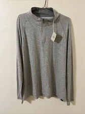 Faherty Cloud Quarter Zip Pullover Snow Rock Feeder Stripe Size  XXL $138 NWT