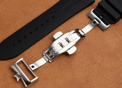 Correa de silicona de goma suave negra azul negra de 8 mm para relojes Vacheron Constantin - Imagen 6 de 38