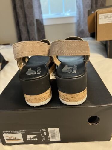SOREL Women's Cameron Flatform Slingback Sandal 8 New In box - Picture 3 of 10