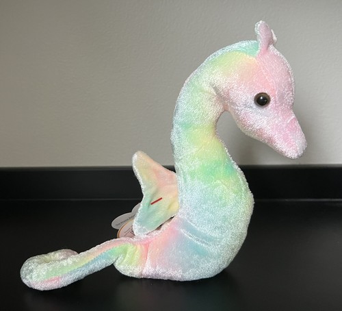 Original TY Beanie Baby "NEON" SEEPFERDCHEN - 1999 5./7. Gen Etikett- nicht mehr produziert neu mit Etikett - Bild 8 von 10